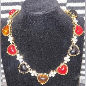 Chic Heart Charm Necklace with Gold Accents [COPY]